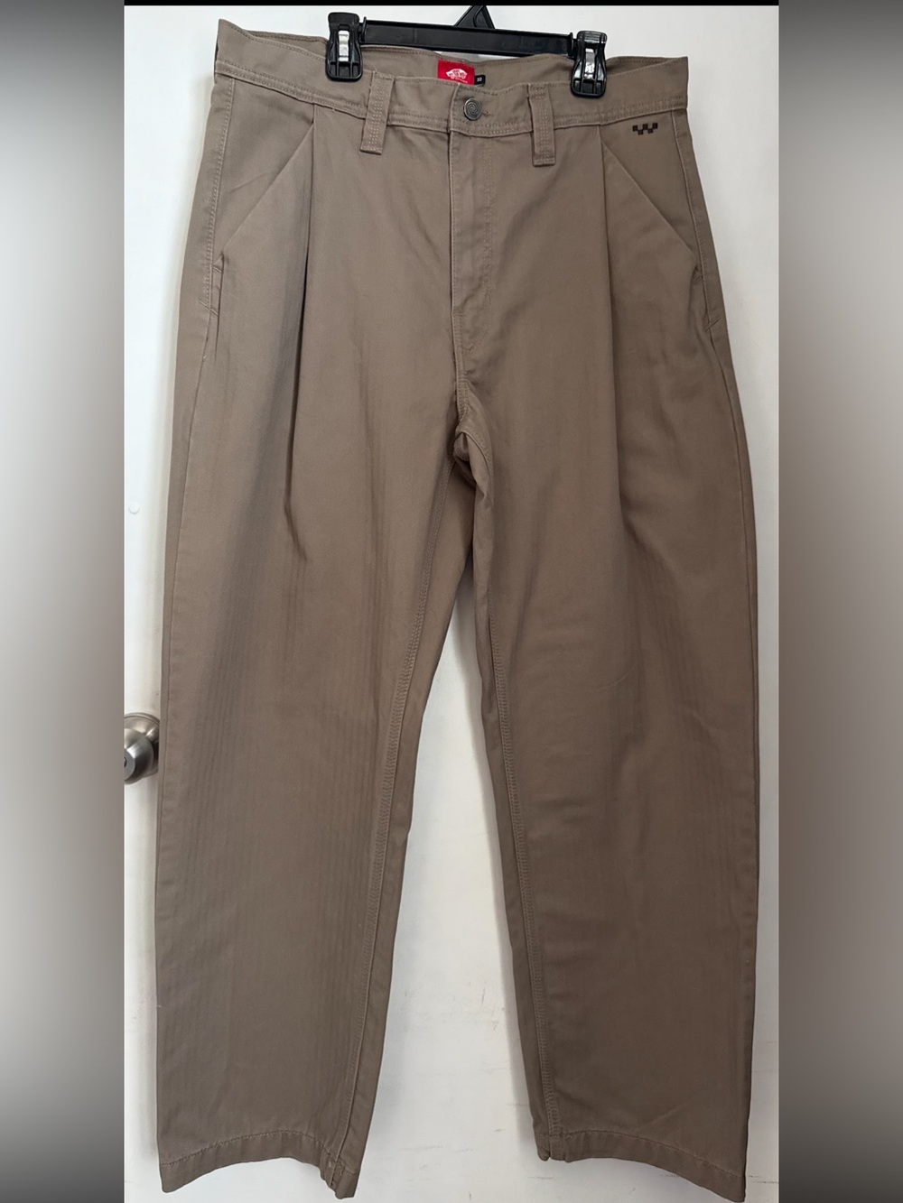 Vans “Off The Wall” Men's Khaki Straight Chino Pants Loose Fit